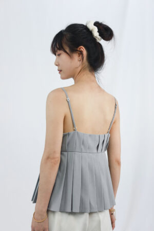 light grey pleated cami top