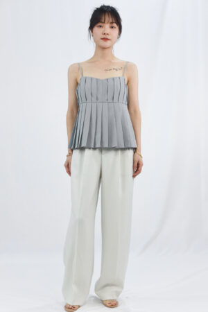 light grey pleated cami top