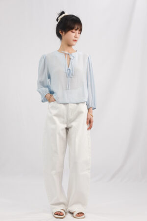 tie up v neck daily versatile top