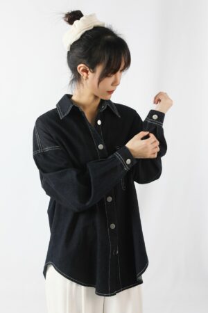 casual commute ready dark denim jacket